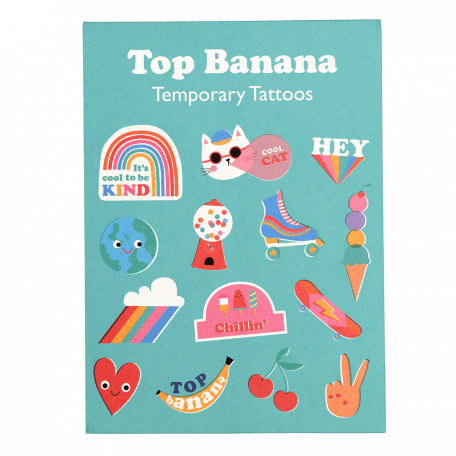 Top Banana Temporary Tattoos (2 Sheets)