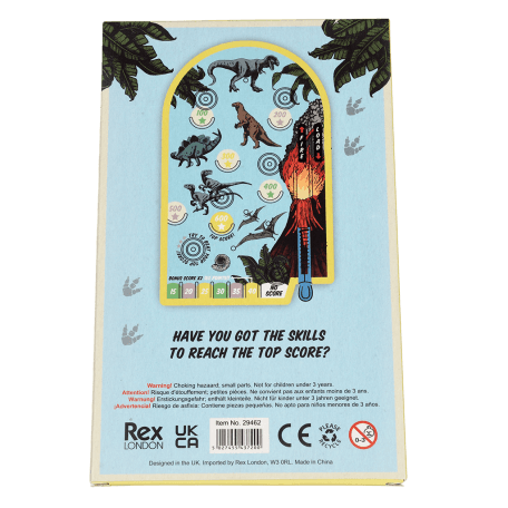 Prehistoric Land pinball game box rear with info