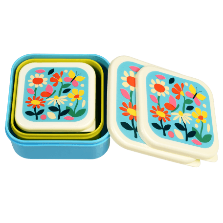 Butterfly Garden snack boxes (set of 3) nested