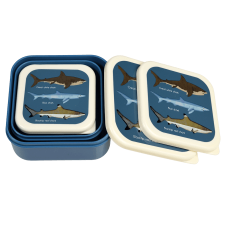 Sharks snack boxes (set of 3) nested