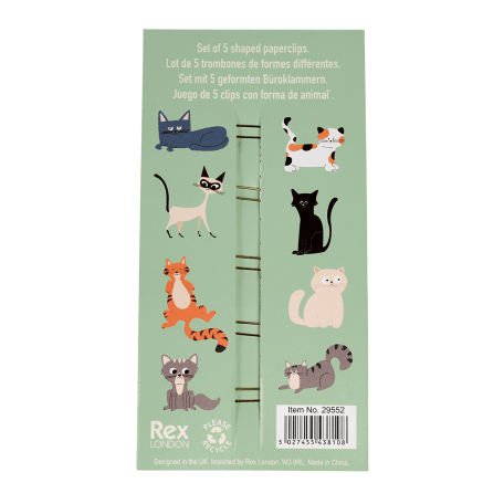 Nine Lives Paper Clips (set Of 5)