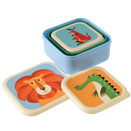 Set Of 3 Colourful Creatures Snack Boxes