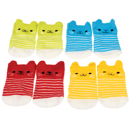 Kitten Baby Socks (4 Pairs)