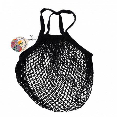 Black Organic Cotton Net Bag