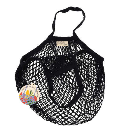 Black Organic Cotton Net Bag