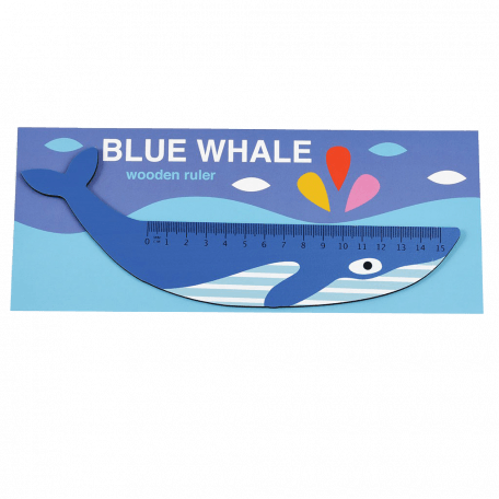 Blue Whale Wooden Ruler