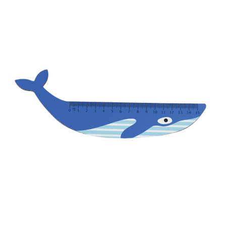 Blue Whale Wooden Ruler