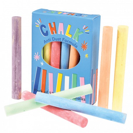 Coloured Chalk Sticks (box Of 12)