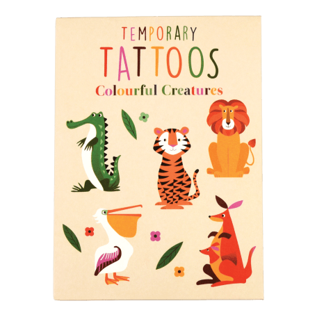 Colourful Creatures Temporary Tattoos (2 Sheets)