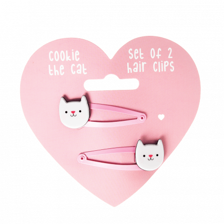 Cookie The Cat Hairclips (set Of 2)