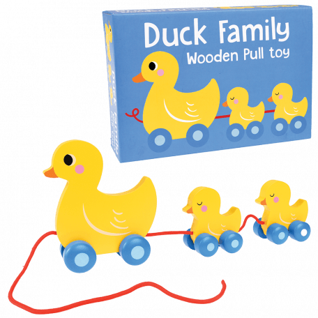 Duck Family Wooden Pull Toy