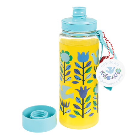 Folk Doves Water Bottle