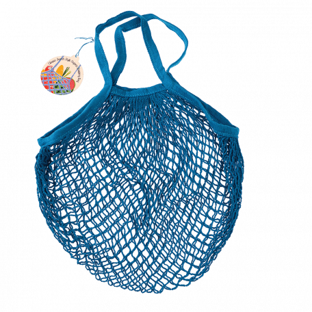 Greek Blue Organic Cotton Net Bag