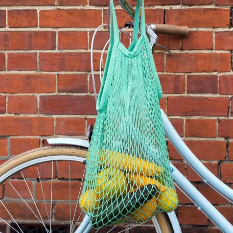 Mint Green Organic Cotton Net Bag