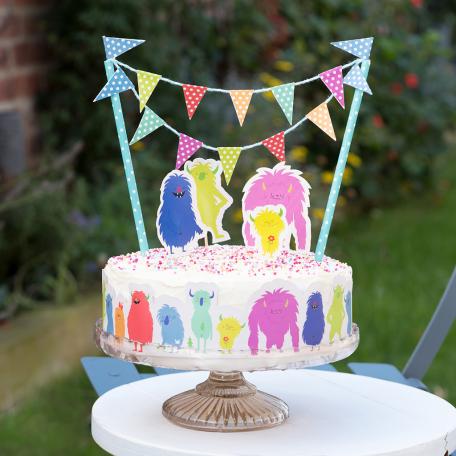 Monsters Of The World Cake Bunting Kit