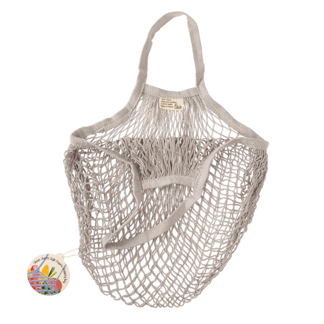 Pale Grey Organic Cotton Net Bag