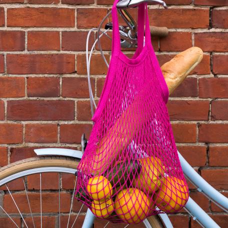 Pink Organic Cotton Net Bag