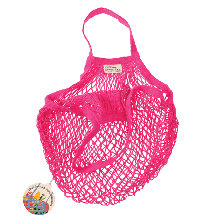 Pink Organic Cotton Net Bag