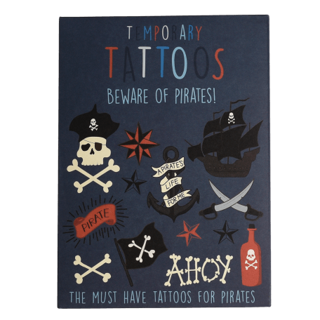 Beware Of Pirates Temporary Tattoos