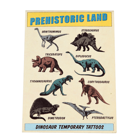 Prehistoric Land Temporary Tattoos (2 Sheets)