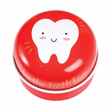 Red Tooth Fairy Tin