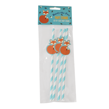 Rusty The Fox Party Straws