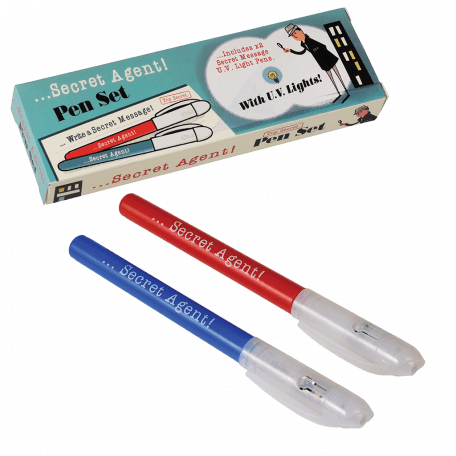 Set Of 2 Secret Agent Spy Pens