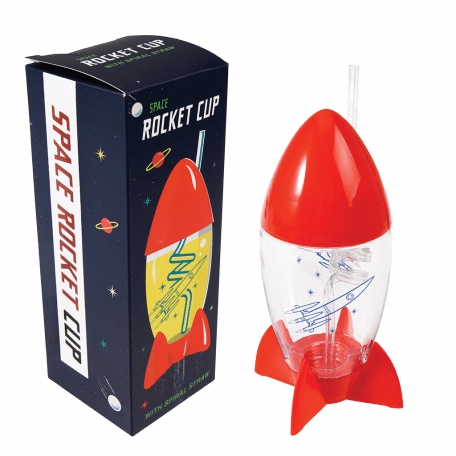 Space Age Rocket Cup And Straw