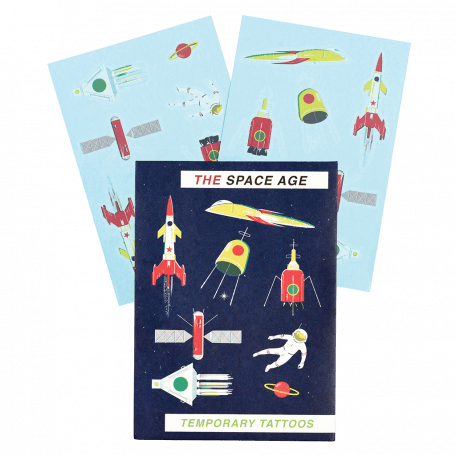 Space Age Temporary Tattoos (2 Sheets)