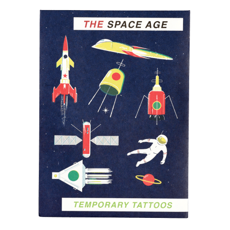 Space Age Temporary Tattoos (2 Sheets)