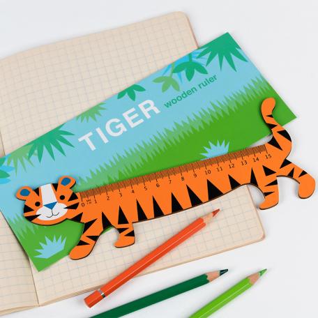 Tiger Wooden Ruler