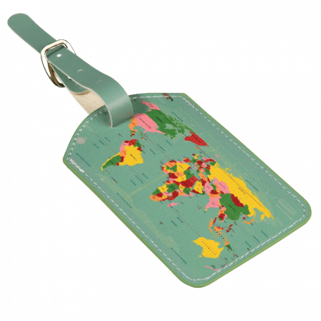 World Map Luggage Tag