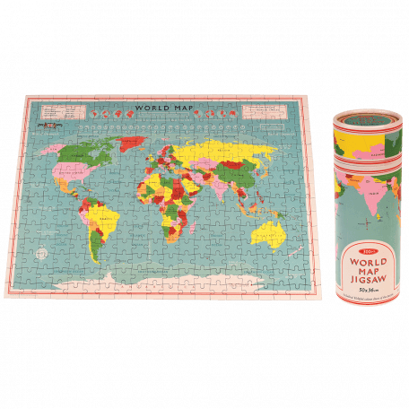 World Map 300 Piece Puzzle In A Tube