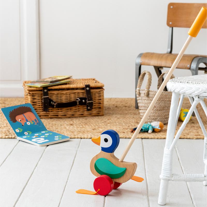 Wooden walking best sale duck toy