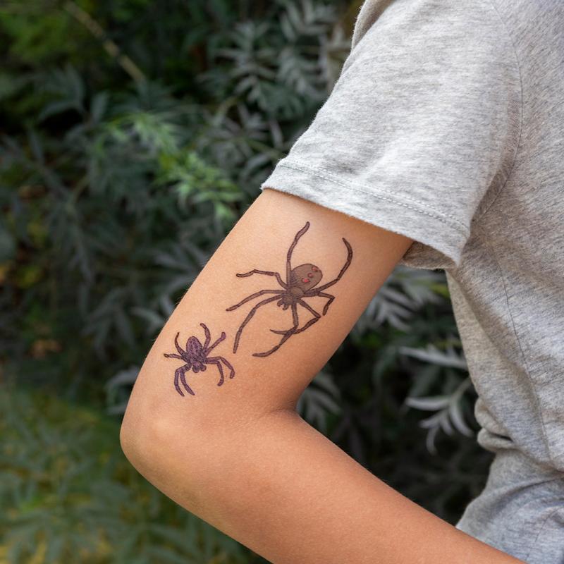 105X6cm assorted color temporary tattoos 30pcs halloween theme scary spider  tattoos realistic spide  Fruugo IN