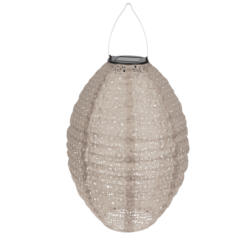 ﻿Outdoor solar pendant lantern - Mink grey | ﻿Rex London