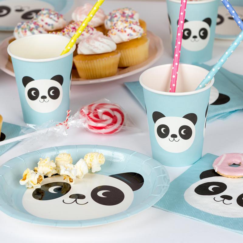 8 ASSIETTES EN CARTON JETABLE MIKO THE PANDA