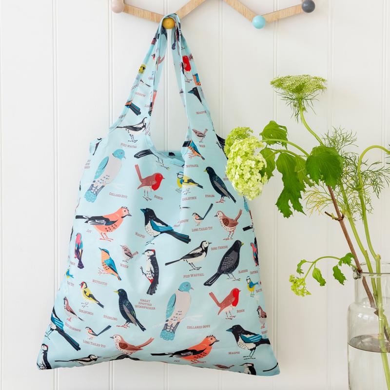 Recycled foldaway shopper bag - Garden Birds | ﻿Rex London