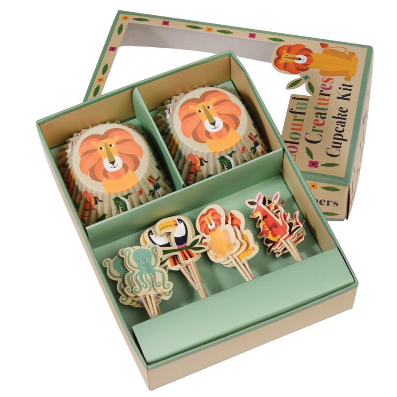 ﻿Colourful Creatures Cupcake Kit | ﻿Rex London