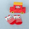 Red cat baby socks (one pair )