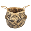 Medium Black Zigzag Seagrass Basket