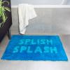 Blue "Splish Splash" Tufted Cotton Bath Mat