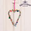 Multi-Beaded Heart Decoration (11 X 16 Cm)