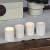 Glossy ceramic tealight holders (set of 4) - HOME