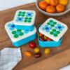 Snack boxes (set of 3) - Blue and Green Daisy