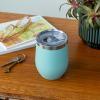 Rubber coated travel cup 350ml - Eggshell blue