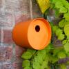 Round bamboo fibre birdhouse - Orange