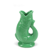 Green fish vase