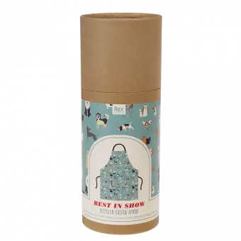 Best in Show Recycled Cotton Apron cardboard tube front