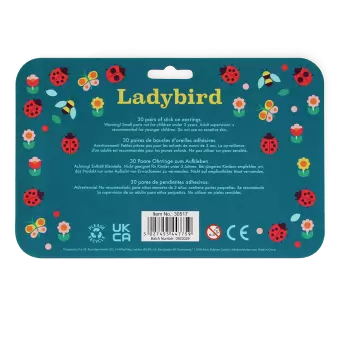 Stick on earrings (30 pairs) - Ladybird